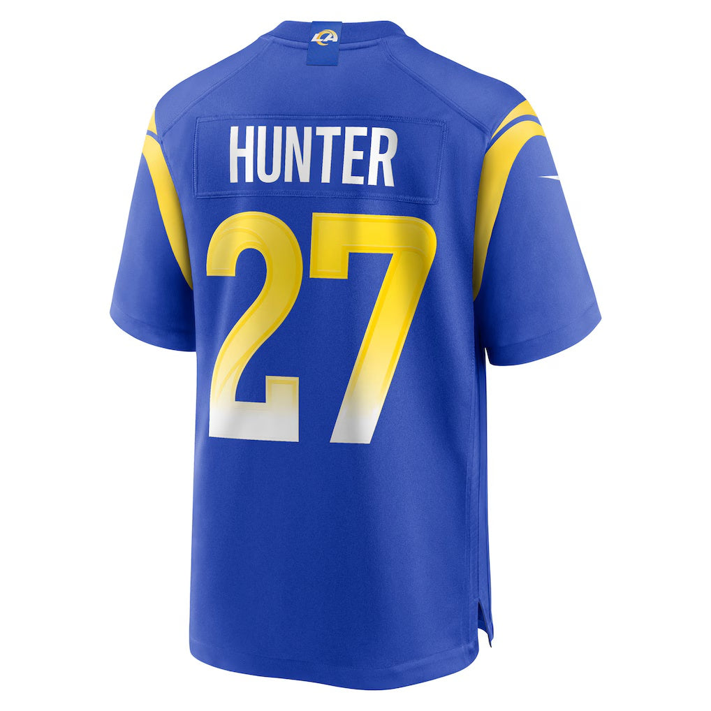 LA.Rams #27 Jarquez Hunter Royal Team Game Stitched American Football Jerseys