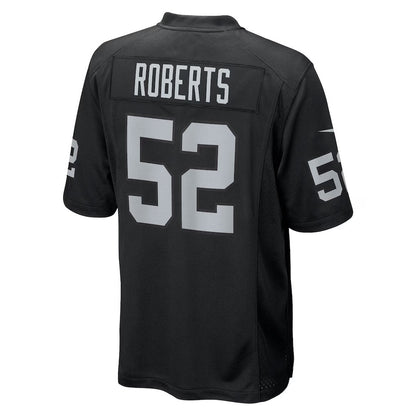 LV.Raiders #52 Elandon Roberts Black Team Game American Football Jerseys