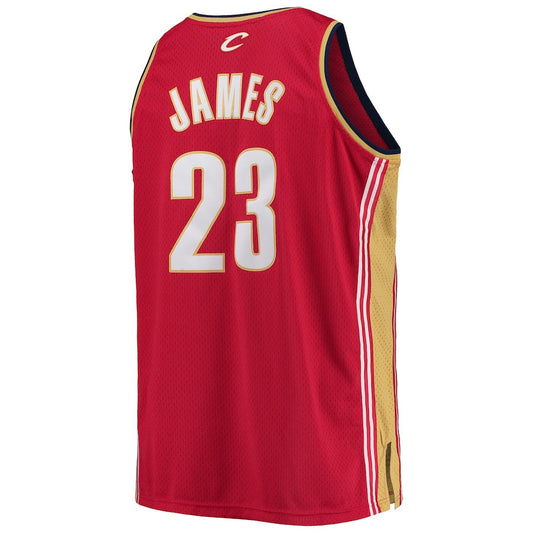 C.Cavaliers #23 LeBron James Mitchell & Ness Big & Tall Hardwood Classics Swingman Jersey Wine Stitched American Basketball Jersey