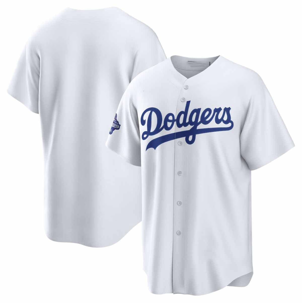 Los Angeles Dodgers Blank White 2025 World Series Champions Home Cool Base Stitched Baseball Jersey