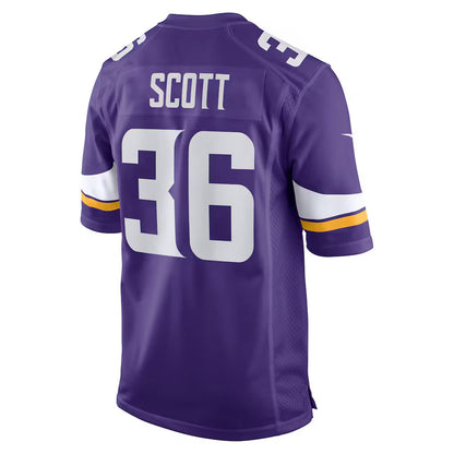 MN.Vikings #36 Zavier Scott Purple Team Game Stitched American Football Jerseys
