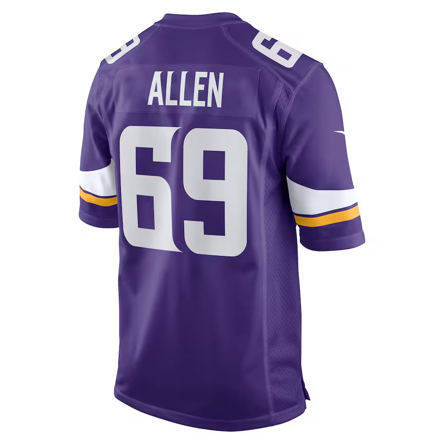 MN.Vikings #69 Jared Allen Retired Player Game Jersey - Purple Stitched American Football Jerseys
