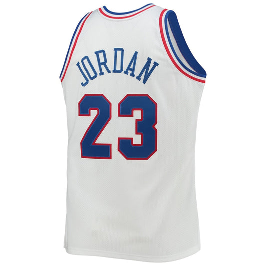 E.Conference #23 Michael Jordan Mitchell & Ness Hardwood Classics 1992 All-Star Game Authentic Jersey  White Stitched American Basketball Jersey