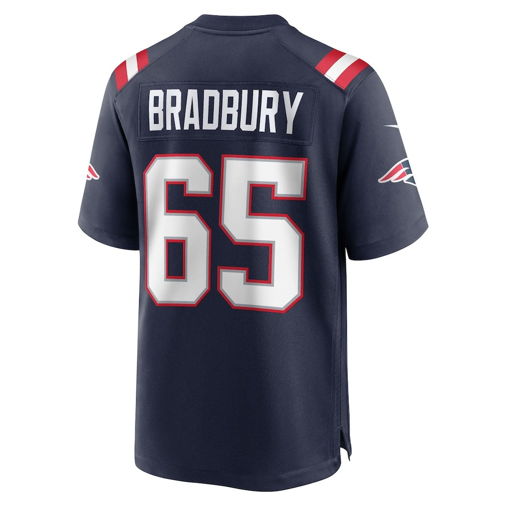 NE.Patriots #65 Garrett Bradbury Navy Team Game Stitched American Football Jerseys