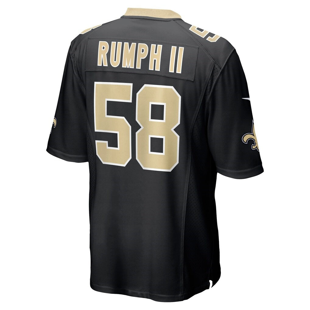 NO.Saints #58 Chris Rumph II Black Team Game Stitched American Football Jersey