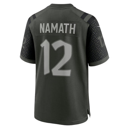 NY.Jets #12 Joe Namath 2025 Rivalries Collection Retired Player Game Jersey-PUHICS - Gotham Green Stitched American Football Jersey-PUHICSS