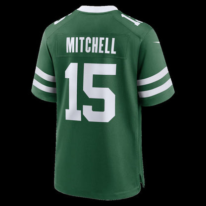 NY.Jets #15 Adonai Mitchell Legacy Green Team Game Stitched American Football Jerseys