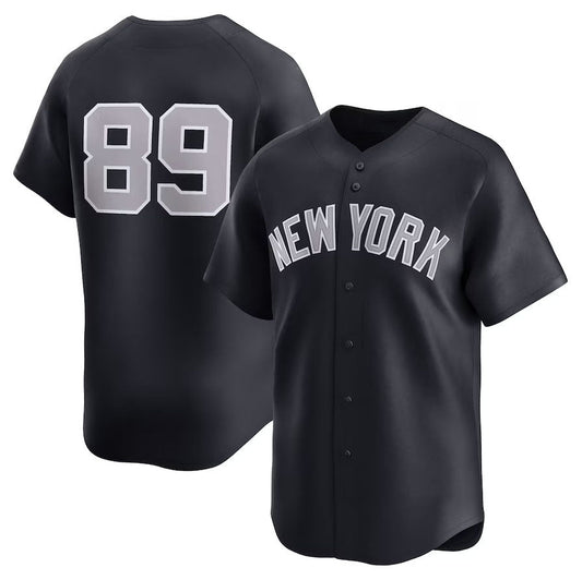 New York Yankees #89 Jasson Dom¨ªnguez Alternate Limited Player Jersey - Navy Stitched Baseball Jersey