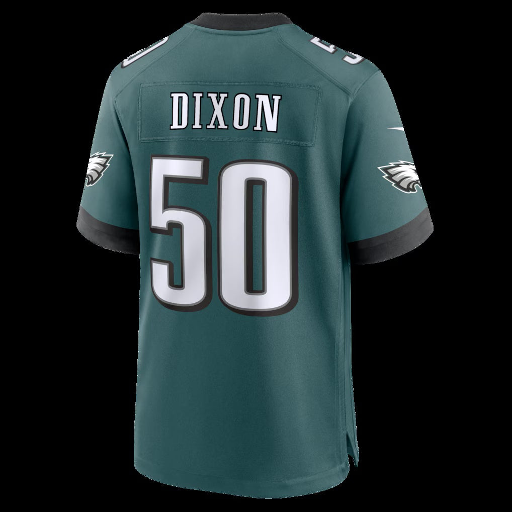 P.Eagles #50 Lance Dixon Midnight Green Team Game Stitched American Football Jerseys