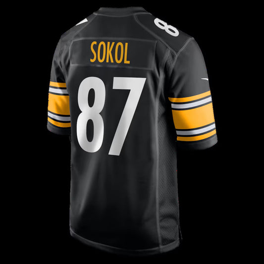 P.Steelers #87 Matt Sokol Black Team Game Stitched American Football Jerseys