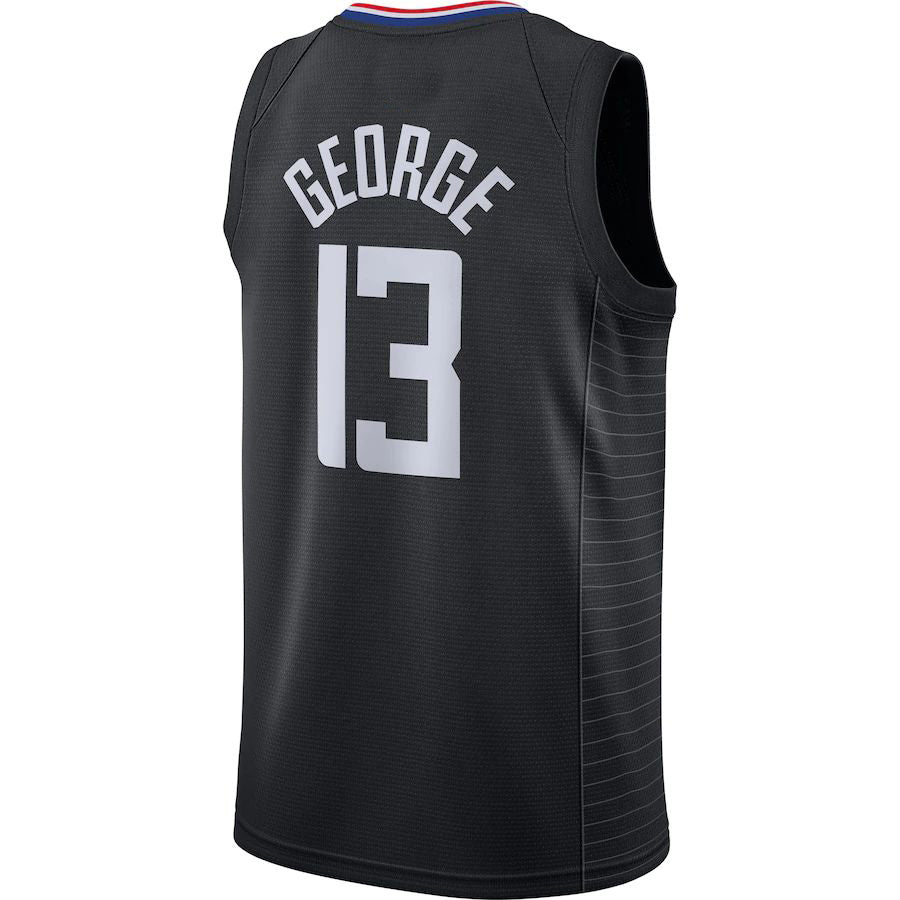 LA.Clippers #13 Paul George  Jordan Brand 2020-21 Swingman Jersey Statement Edition Black Stitched American Basketball Jersey