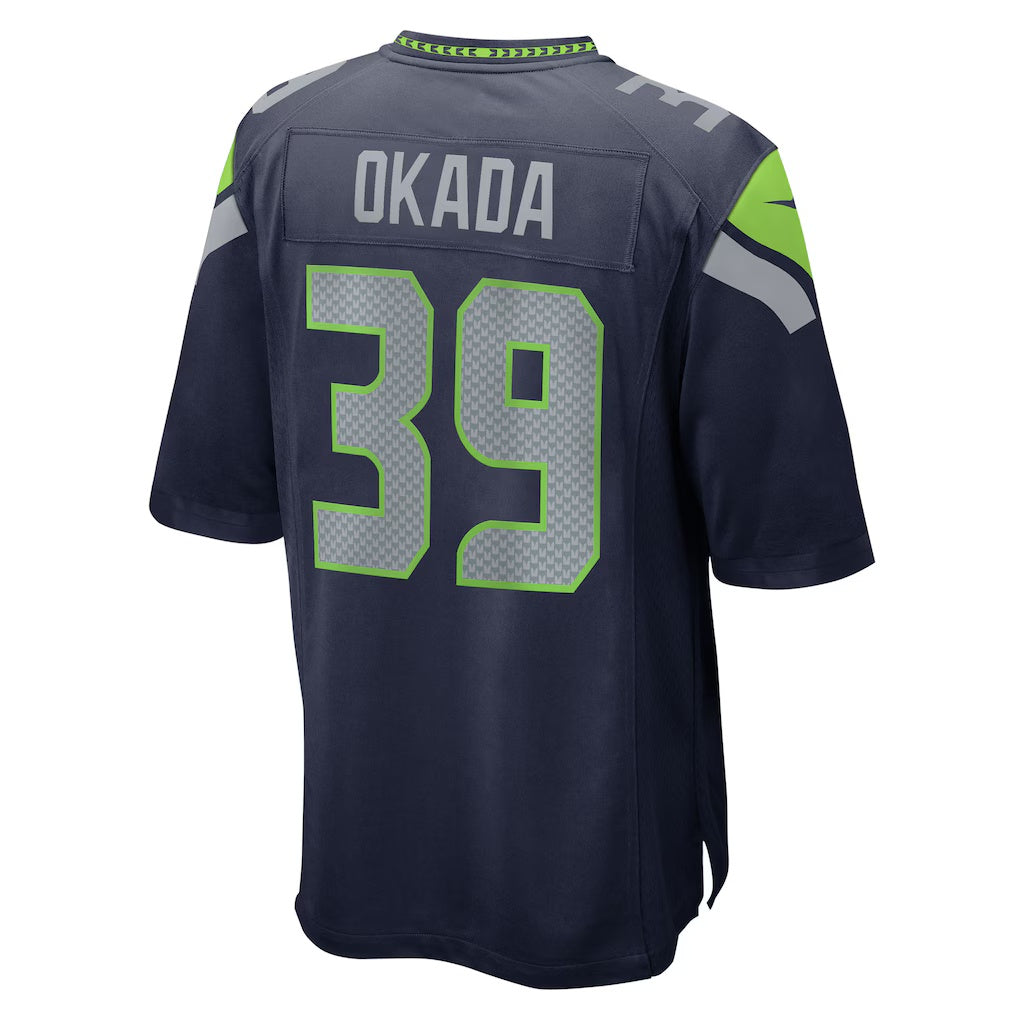 S.Seahawks #39 Ty Okada College Navy Team Game Stitched American Football Jerseys