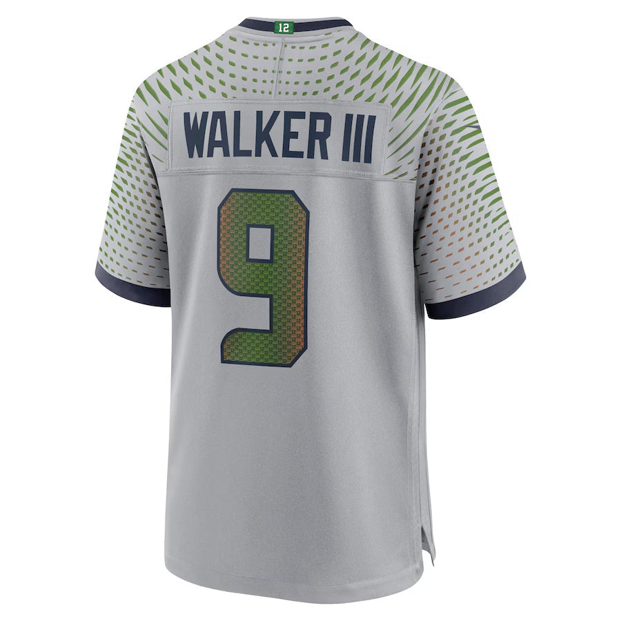 S.Seahawks #9 Kenneth Walker III 2025 Rivalries Collection Game Jersey-PUHICS - Wolf Gray Stitched American Football Jersey-PUHICSS