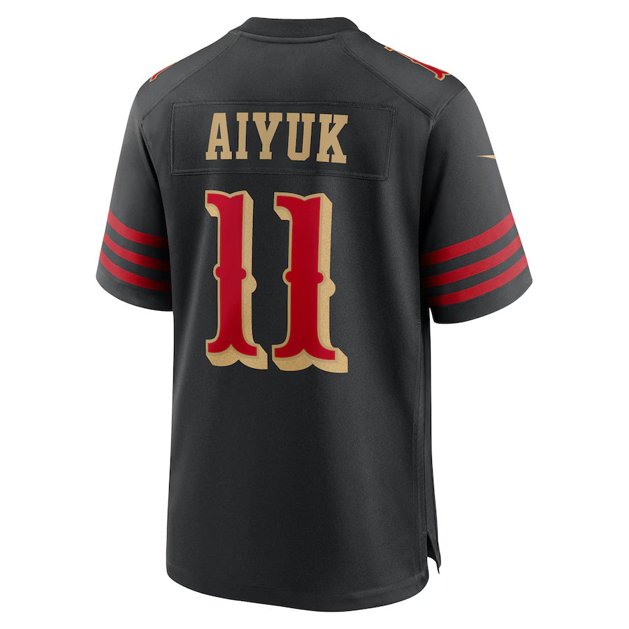 SF.49ers #11 Brandon Aiyuk 2025 Rivalries Collection Game Jersey-PUHICS - Black Stitched American Football Jersey-PUHICSS