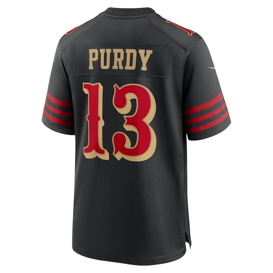 SF.49ers #13 Brock Purdy 2025 Rivalries Collection Game Jersey-PUHICS - Black Stitched American Football Jersey-PUHICSS