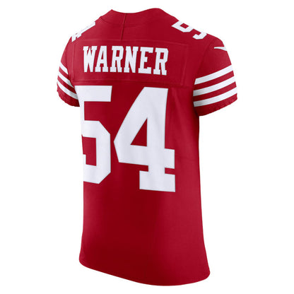 SF.49ers #54 Fred Warner Scarlet Vapor F.U.S.E. Elite Stitched American Football Jerseys