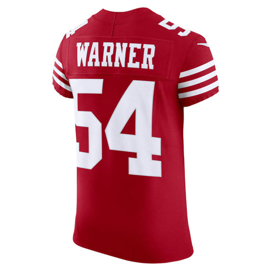 SF.49ers #54 Fred Warner Scarlet Vapor F.U.S.E. Elite Stitched American Football Jerseys
