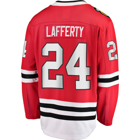 C.Blackhawks #24 Fanatics Branded Home Breakaway Player Jersey Red Stitched American Hockey Jerseys