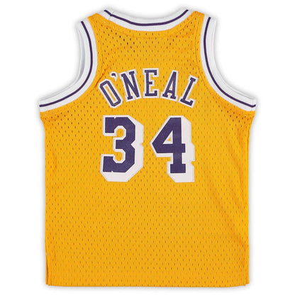 LA.Lakers #34 Shaquille O'Neal Mitchell & Ness Infant Retired Player Jersey Gold Stitched American Basketball Jersey