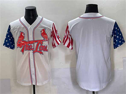 St. Louis Cardinals Blank White Independence Day Vapor Premier Limited Stitched Baseball Jersey