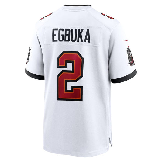 TB.Buccaneers #2 Emeka Egbuka White 50th Season Game American Football Jerseys
