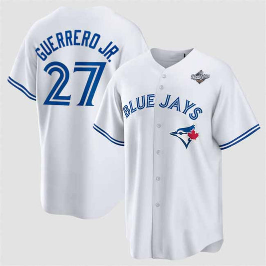 Toronto Blue Jays #27 Vladimir Guerrero Jr. White 2025 World Series Home Cool Base Stitched Baseball Jersey